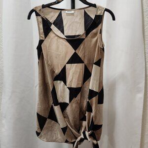DKNY Abstract Neutral sleeveless top